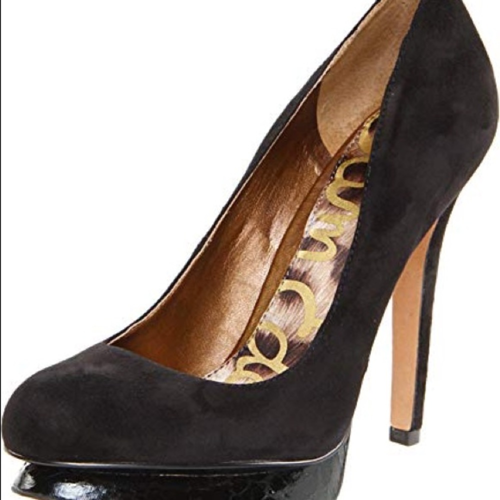 Sam Edelman Ulysa Black Suede Platform Pumps Sz.10